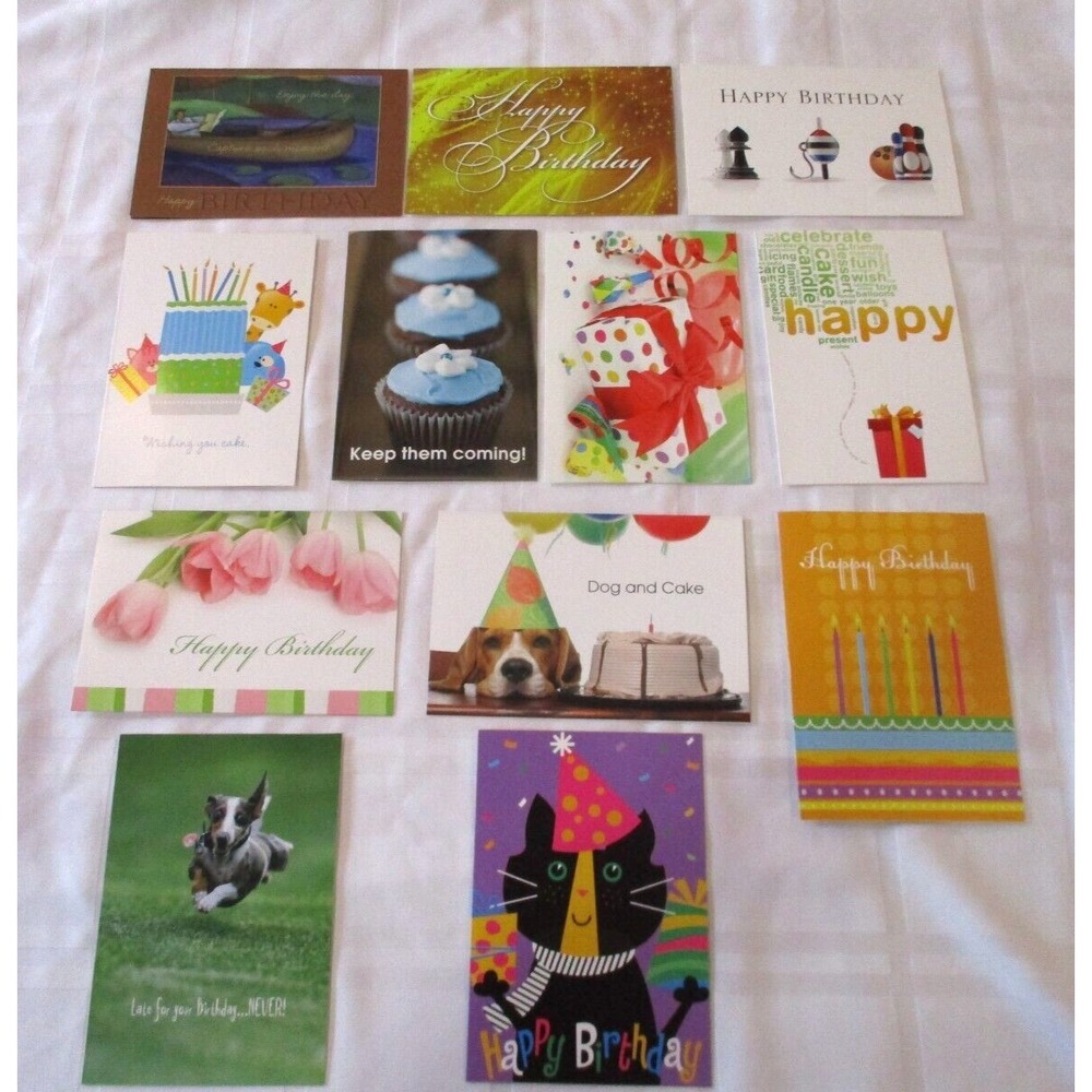 Vintage Y2K Christian Collection 12 Birthday Card Set w/Envelopes Sealed Package